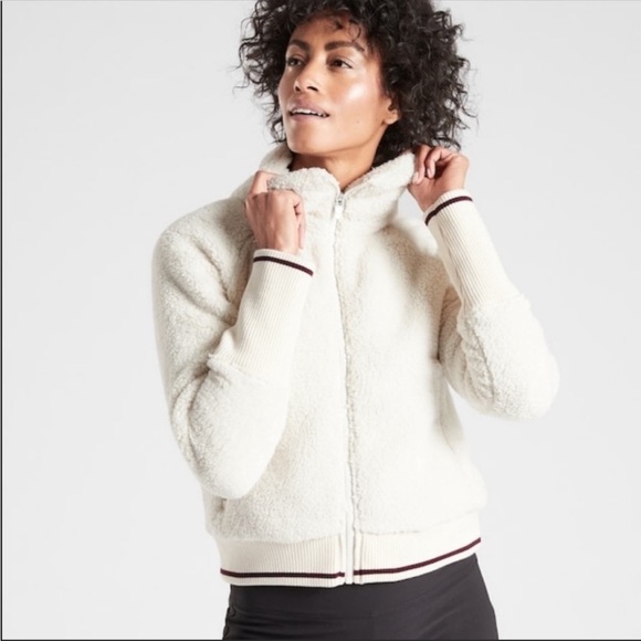 Athleta Tugga Sherpa Jacket, size large. - Picture 1 of 9